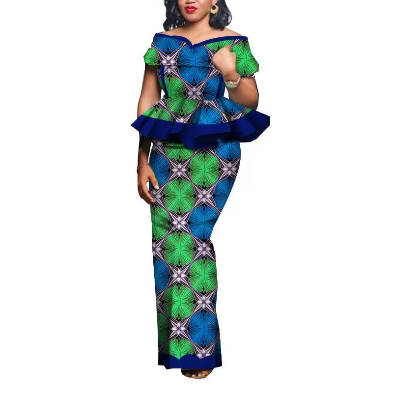 Traditional African 2PC Outfit – Dashiki Top and Skirt Set for Women - Free Delivery Worldwide only at Flexi Africa