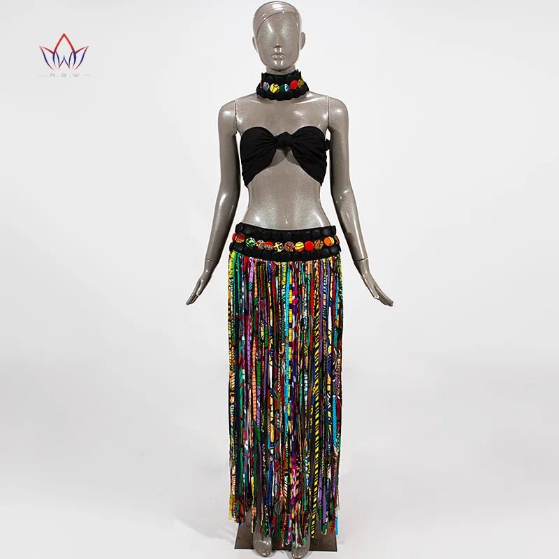 Buy Trendy African Women’s Handmade Multi-Rope Jewelry Set –  Matching Tribal Shawl for only $55.99 at Flexi Africa!