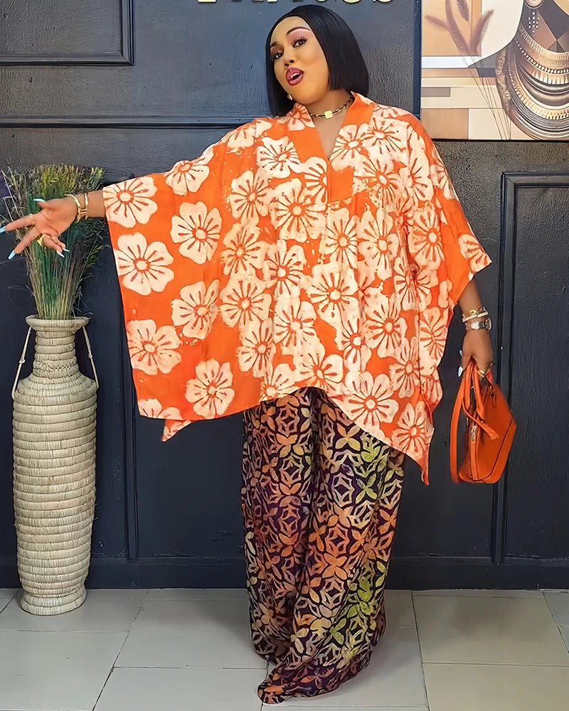 Get ready for your next vacation with this 2PC African Print Dress and Pant Set! Dashiki available at Flexi Africa for $30.86