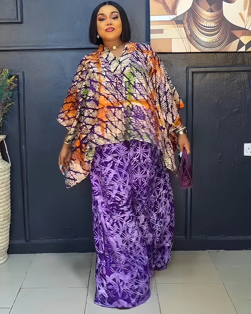 Get ready for your next vacation with this 2PC African Print Dress and Pant Set! Dashiki available at Flexi Africa for $30.86