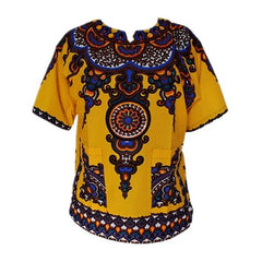 Unisex 100% Cotton Dashiki T-Shirts – Traditional African Print Fashion Design - Free Delivery Worldwide only at Flexi Africa