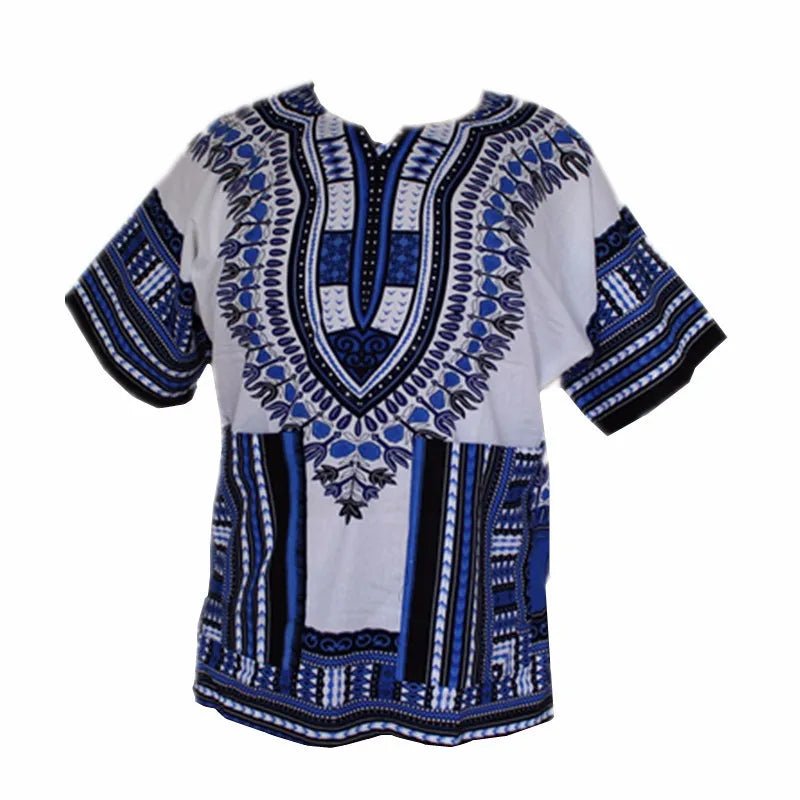 Unisex 100% Cotton Dashiki T-Shirts – Traditional African Print Fashion Design - Free Delivery Worldwide only at Flexi Africa