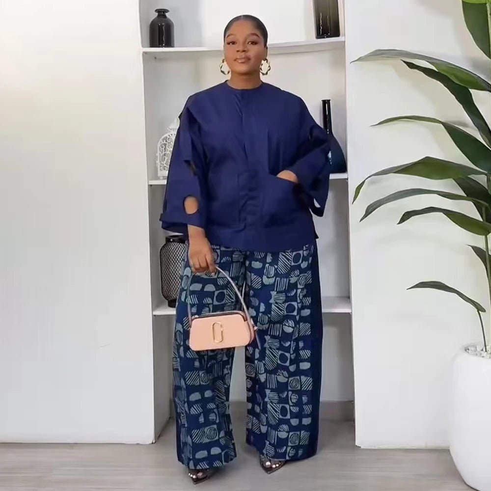 Women’s 2PC African Set – Summer Pant Outfit for Sexy and Stylish Looks - Free Delivery Worldwide only at Flexi Africa