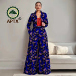 Buy Women’s African Ankara 2PC Outfit – Long Sleeve Top, High-Waist Pants & Earrings for only $104.94 at Flexi Africa!