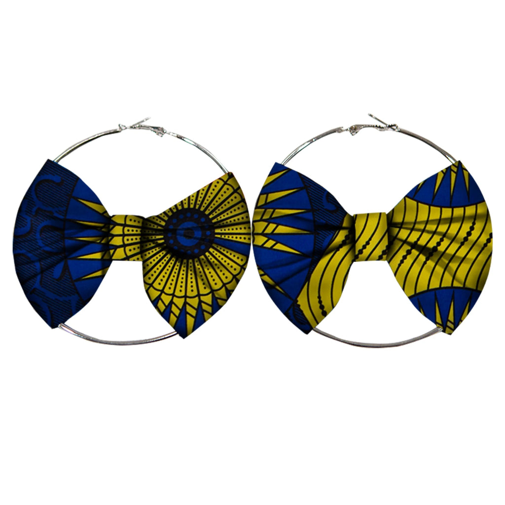 Women’s African Fashion Earrings – Handmade Circle Statement Accessories - Free Delivery Worldwide only at Flexi Africa