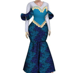 Women’s African Plus Size Evening Dress – Luxury Ankara Lace Mermaid Gown for Wedding & Party - Free Delivery Worldwide only at Flexi Africa