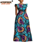 Women’s Ankara Dashiki Print Floor - Length A - Line Dress - Free Delivery Worldwide only at Flexi Africa