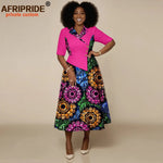 Women’s High - Waist Ankara Midi Dress – Half Sleeve African Print Style - Free Delivery Worldwide only at Flexi Africa