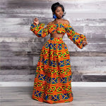 Women’s Print Two - Piece Summer Set – Sleeveless Top & High Slit Maxi Skirt - Free Delivery Worldwide only at Flexi Africa