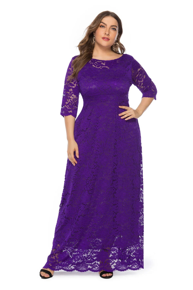 African Dresses for Women Elegant Lace Wedding Party Evening Maxi Dress Dashiki Africa Clothing - Free Delivery Worldwide