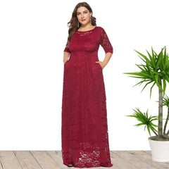African Dresses for Women Elegant Lace Wedding Party Evening Maxi Dress Dashiki Africa Clothing - Free Delivery Worldwide