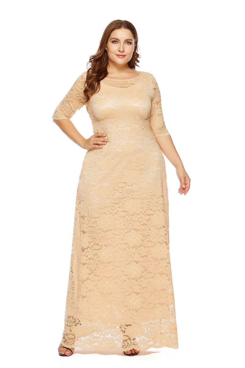 African Dresses for Women Elegant Lace Wedding Party Evening Maxi Dress Dashiki Africa Clothing - Free Delivery Worldwide