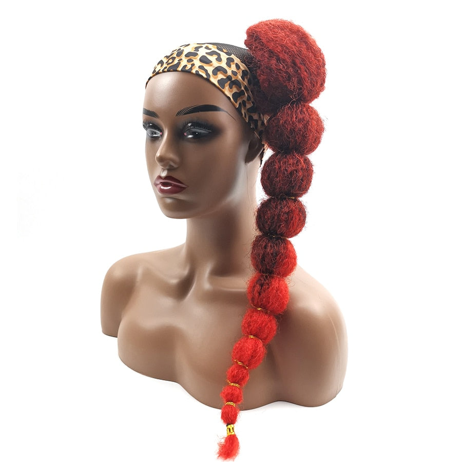 Clip-In Afro Puff Ponytail Hair Extension for Black Women 18" - Flexi Africa - Flexi Africa offers Free Delivery Worldwide - Vibrant African traditional clothing showcasing bold prints and intricate designs